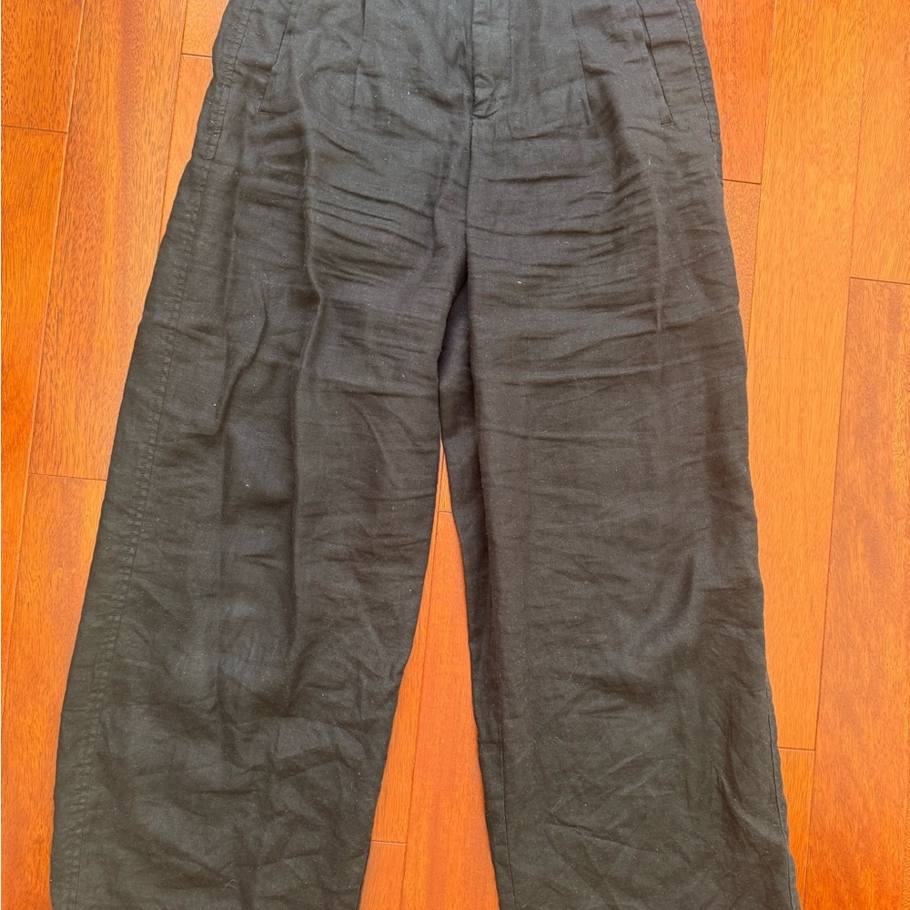 Everlane Linen Black Linen Pants